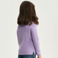 Gulliver Lilac Wool-Blend Turtleneck Sweater for Girl Mini-Maine Coon