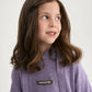 Gulliver Lilac Knitted Angora and Wool Hoodies for Girl Mini-Maine Coon