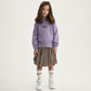 Gulliver Lilac Knitted Angora and Wool Hoodies for Girl Mini-Maine Coon