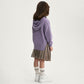 Gulliver Lilac Knitted Angora and Wool Hoodies for Girl Mini-Maine Coon