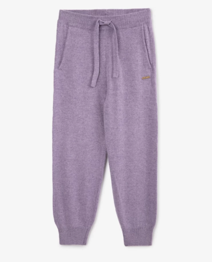 Gulliver Lilac Knitted Angora and Wool Trousers for Girl Mini-Maine Coon