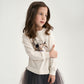 Gulliver Milk Long-Sleeve Fleece Dress with Mesh Skirt for Girl Mini-Maine Coon
