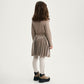 Gulliver Beige Pleated Velvet Skirt for Girl Mini-Maine Coon