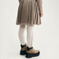 Gulliver Beige Pleated Velvet Skirt for Girl Mini-Maine Coon