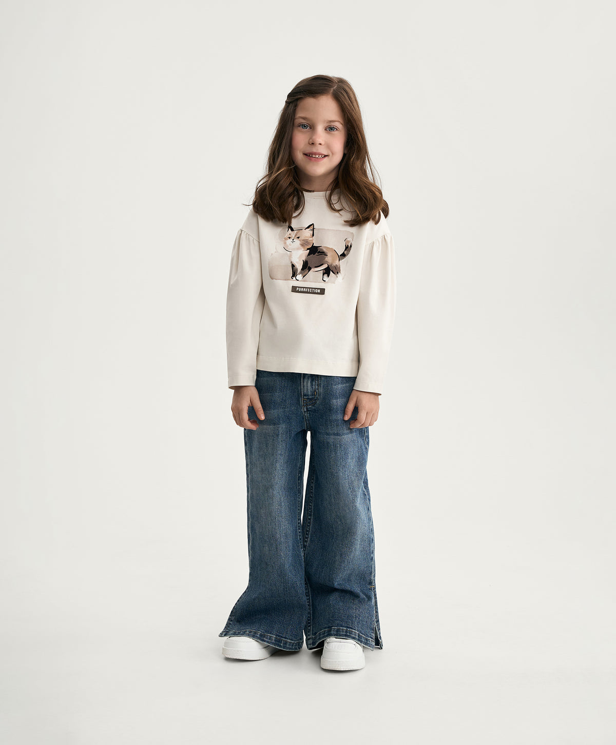 Gulliver Blue Distressed Palazzo Jeans for Girl Mini-Maine Coon