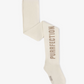 Gulliver Milk Cotton Tights with Jacquard Lettering for Girl Mini-Maine Coon
