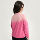 Gulliver Pink Long-Sleeve Top with Gradient and 3D Print for Girl Mini-Bubblegum