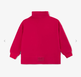 Gulliver Pink Fleece Sweatshirt with Decorative Detail for Girl Mini-Bubblegum