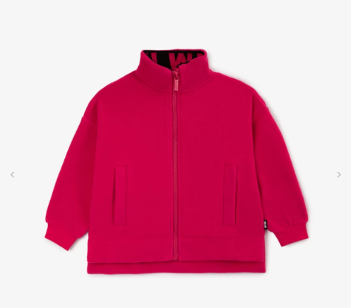 Gulliver Pink Fleece Sweatshirt with Decorative Detail for Girl Mini-Bubblegum