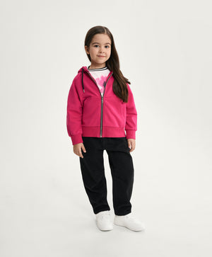 Gulliver Pink Fleece-Back Sweatshirt for Girl Mini-Bubblegum