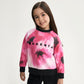 Gulliver Multicolor Sweatshirt with Watercolor Print for Girl Mini-Bubblegum