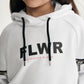 Gulliver White Hoodie with Print and Shoulder Cutouts for Girl Mini-Bubblegum