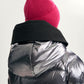 Gulliver Silver Metallic Quilted Jacket with Zip Slits for Girl Mini-Bubblegum