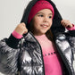 Gulliver Silver Metallic Quilted Jacket with Zip Slits for Girl Mini-Bubblegum