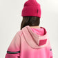 Gulliver White and Pink Gradient Fleece Dress with Shoulder Cutouts for Girl Mini-Bubblegum