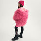 Gulliver White and Pink Gradient Fleece Dress with Shoulder Cutouts for Girl Mini-Bubblegum