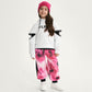 Gulliver Pink Jogger Pants with Floral Print and Side Stripes for Girl Mini-Bubblegum
