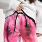 Gulliver Pink Jogger Pants with Floral Print and Side Stripes for Girl Mini-Bubblegum