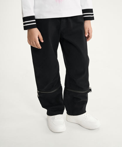 Gulliver Black Convertible Balloon Pants with Detachable Bottom for Girl Mini-Bubblegum