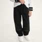Gulliver Black Convertible Balloon Pants with Detachable Bottom for Girl Mini-Bubblegum