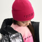 Gulliver Pink Knitted Hat with Print for Girl Mini-Bubblegum