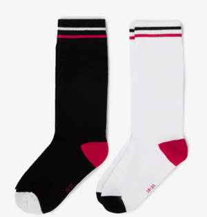 Gulliver Multicolor Knee-High Socks, 2-Pair Set for Girl-Mini- Bubblegum