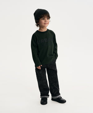 GulliverKhaki Long-Sleeve T-Shirt with 3D Print for Boy Mini- Gullliver FM