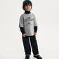Gulliver Gray Knitted Turtleneck with Double-Layer Sleeves for Boy Mini- Gullliver FM