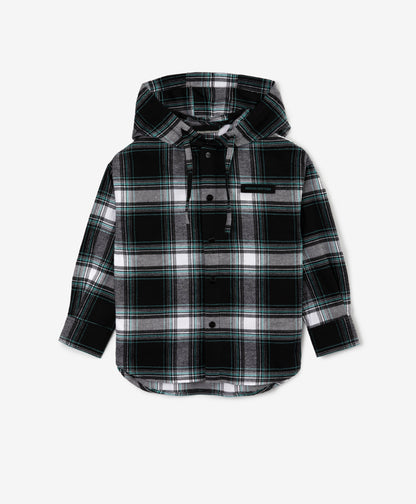 Gulliver Multicolor Plaid Flannel Shirt with Hood for Boy Mini- Gullliver FM