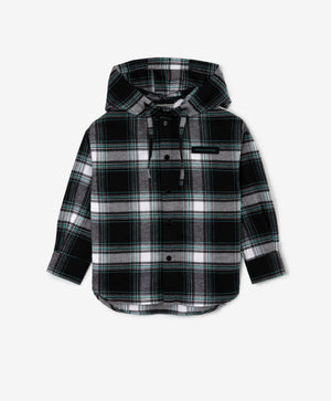 Gulliver Multicolor Plaid Flannel Shirt with Hood for Boy Mini- Gullliver FM