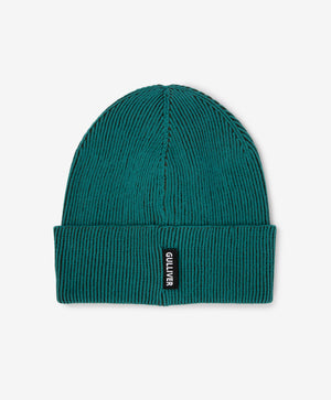 Gulliver Turquoise Knitted Beanie with Contrast Ribbed Texture for Boy Mini- Gullliver FM
