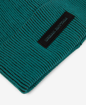 Gulliver Turquoise Knitted Beanie with Contrast Ribbed Texture for Boy Mini- Gullliver FM