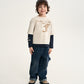 GulliverMilk Long-Sleeve T-Shirt with Layered Effect for Boy Mini- Monotyping