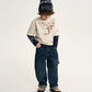 GulliverMilk Long-Sleeve T-Shirt with Layered Effect for Boy Mini- Monotyping