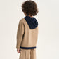 Gulliver Beige Layered-Effect Long-Sleeve T-Shirt with Hood for Boy Mini- Monotyping