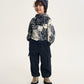 Gulliver Dark Blue Fleece Hoodie with Paisley Print for Boy Mini- Monotyping