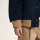 Gulliver Dark Blue Printed Sweatshirt Bomber Jacket for Boy Mini- Monotyping
