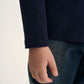 Gulliver Dark Blue Knitted Turtleneck with Contrast Patch for Boy Mini- Monotyping