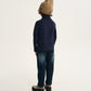 Gulliver Dark Blue Knitted Turtleneck with Contrast Patch for Boy Mini- Monotyping