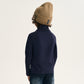 Gulliver Dark Blue Knitted Turtleneck with Contrast Patch for Boy Mini- Monotyping