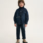 Gulliver Dark Blue Denim Shirt with Distressed Details and Print for Boy Mini- Monotyping