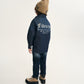 Gulliver Dark Blue Denim Shirt with Distressed Details and Print for Boy Mini- Monotyping