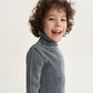 Gulliver Blue Knitted Turtleneck with Washed Effect for Boy Mini- Monotyping