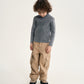 Gulliver Blue Knitted Turtleneck with Washed Effect for Boy Mini- Monotyping