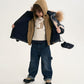 Gulliver Beige Knitted Oversized Cardigan with Washed and Destroyed Effects for Boy Mini- Monotyping