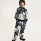 Gulliver Dark Blue Fleece Jogger Pants with Paisley Print for Boy Mini- Monotyping