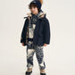 Gulliver Dark Blue Fleece Jogger Pants with Paisley Print for Boy Mini- Monotyping