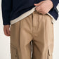 Gulliver Beige Textile Balloon Pants with Cargo Pockets for Boy Mini- Monotyping