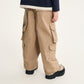 Gulliver Beige Textile Balloon Pants with Cargo Pockets for Boy Mini- Monotyping