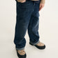Gulliver Blue Carpenter Jeans with Distressed Details and Tapered Leg for Boy Mini- Monotyping